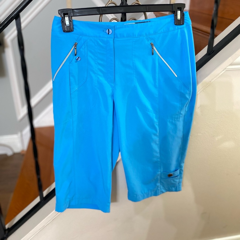 jamie sadock Bright Blue Zip-Pocket Golf Shorts